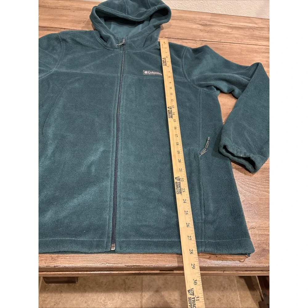 Columbia Full Zip Fleece Hoodie Women's Medium Green - Picture 9 of 10